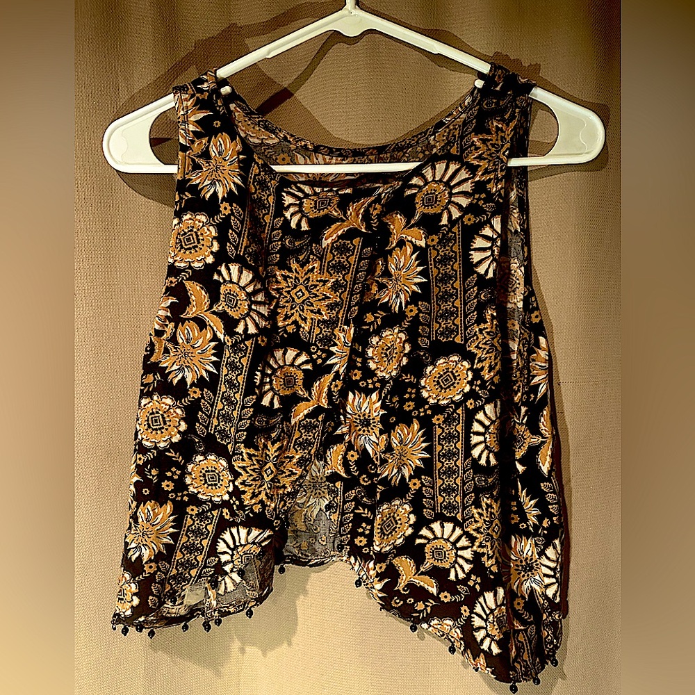 M women’s forever 21 brown pattern split top